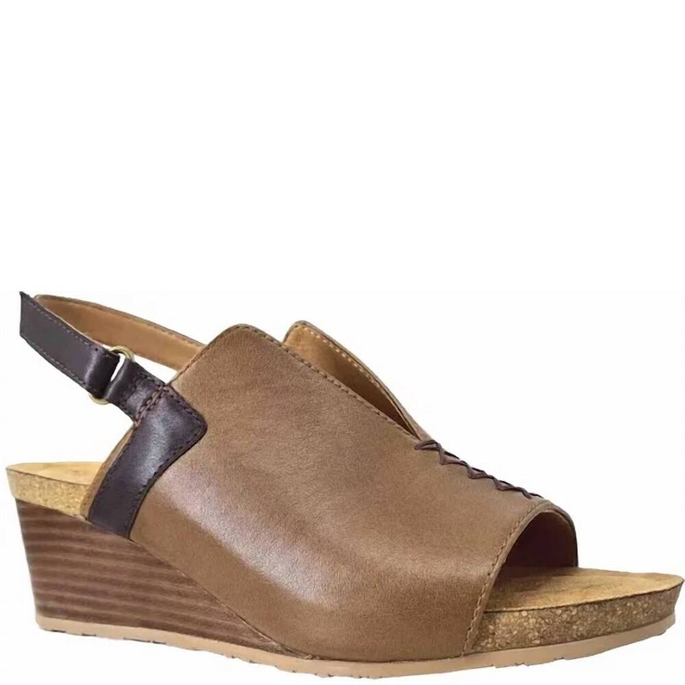 NEW SALVIA women's reeve slingback sandals in nut./cafe